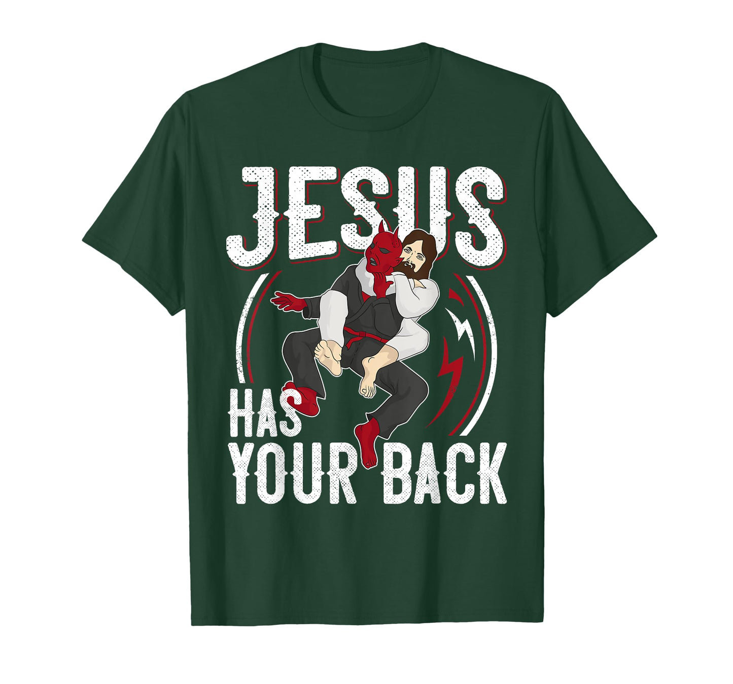 Jesus Has Your Back Shirt Brazilian Jiu Jitsu BJJ Christian T-Shirt