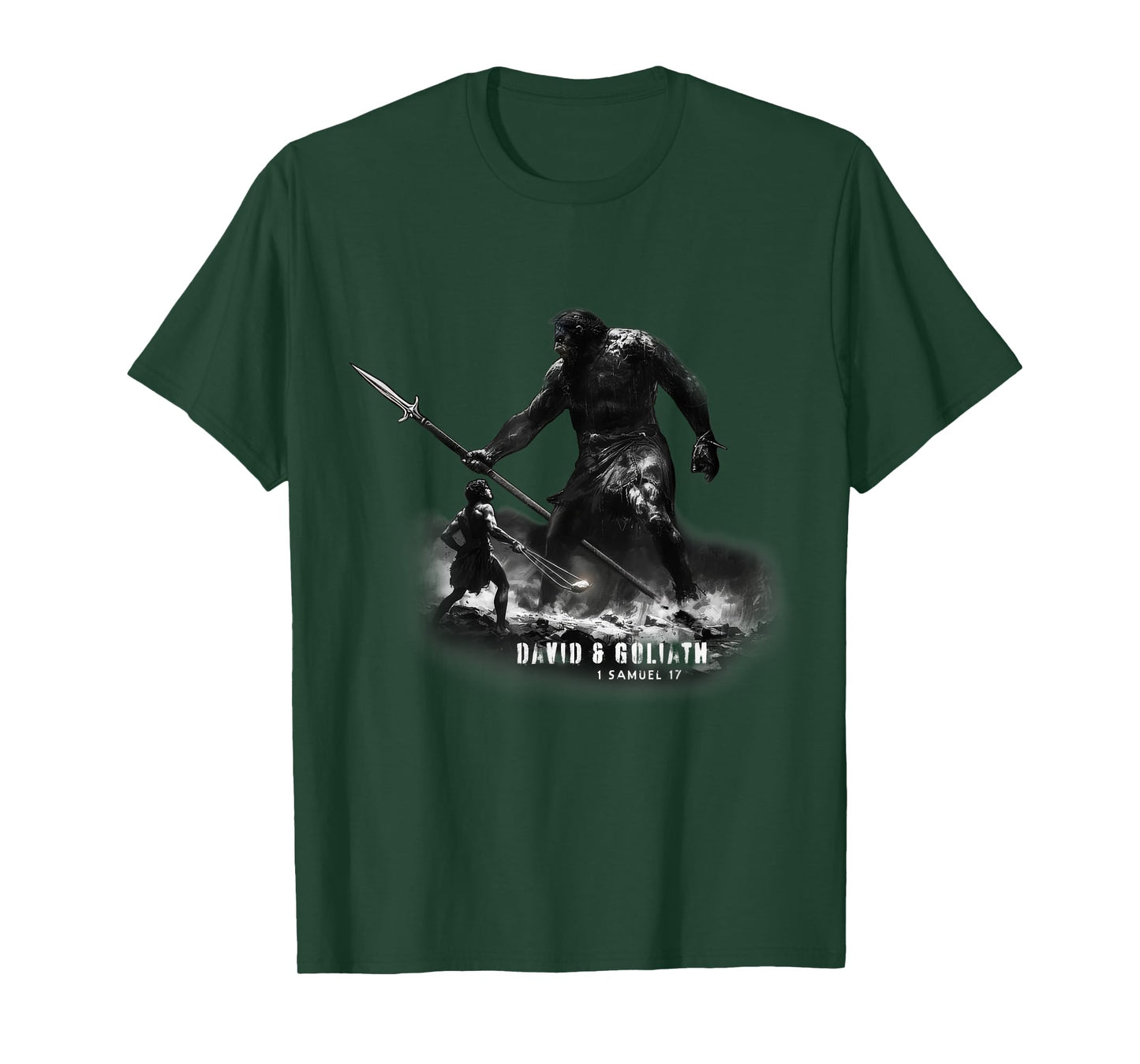 David & Goliath, Faith Overcomes All - Biblical Stories T-Shirt