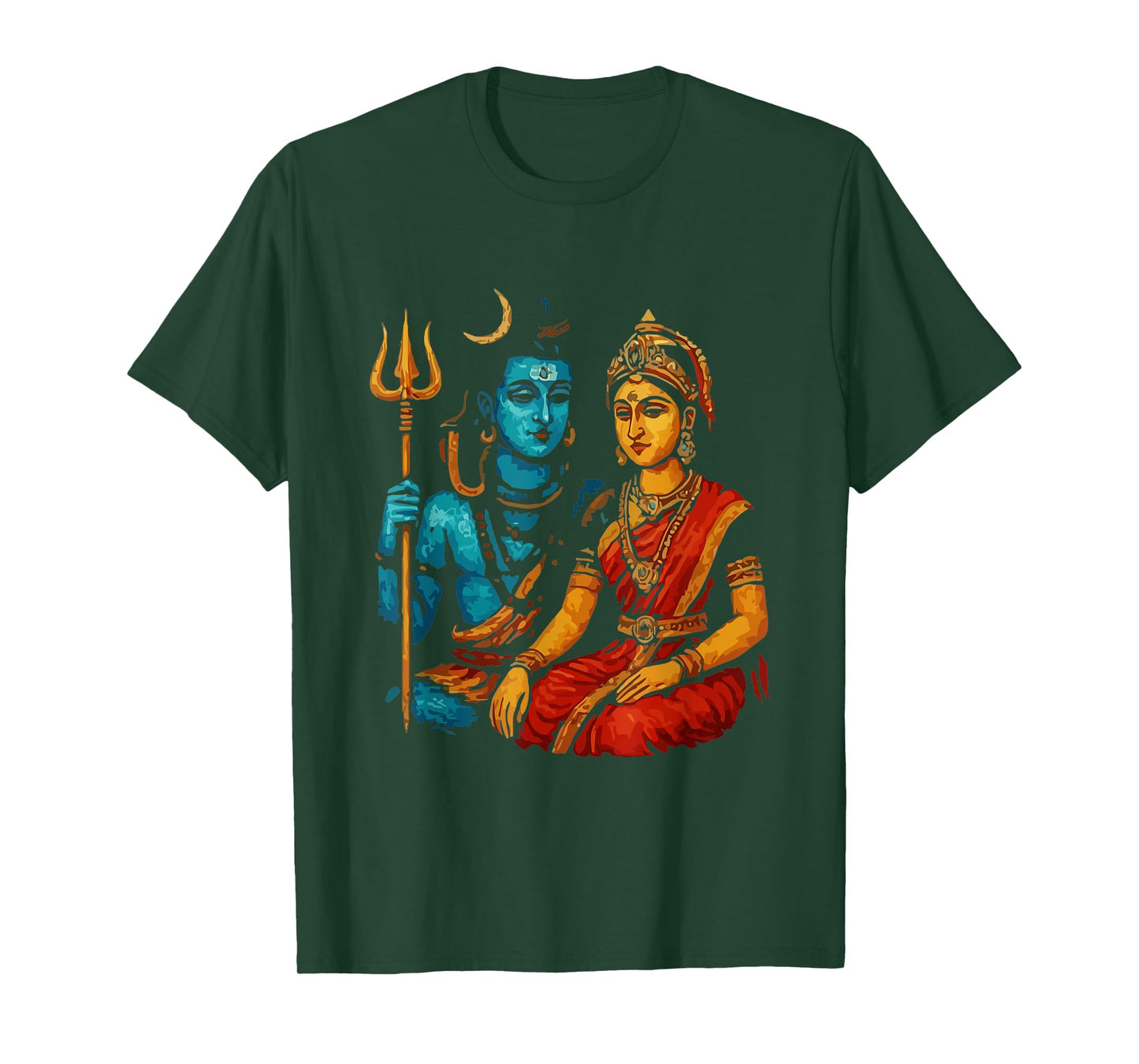 Lord Shiva Durga Hindu God Mahadeva Goddess Parvati T-Shirt