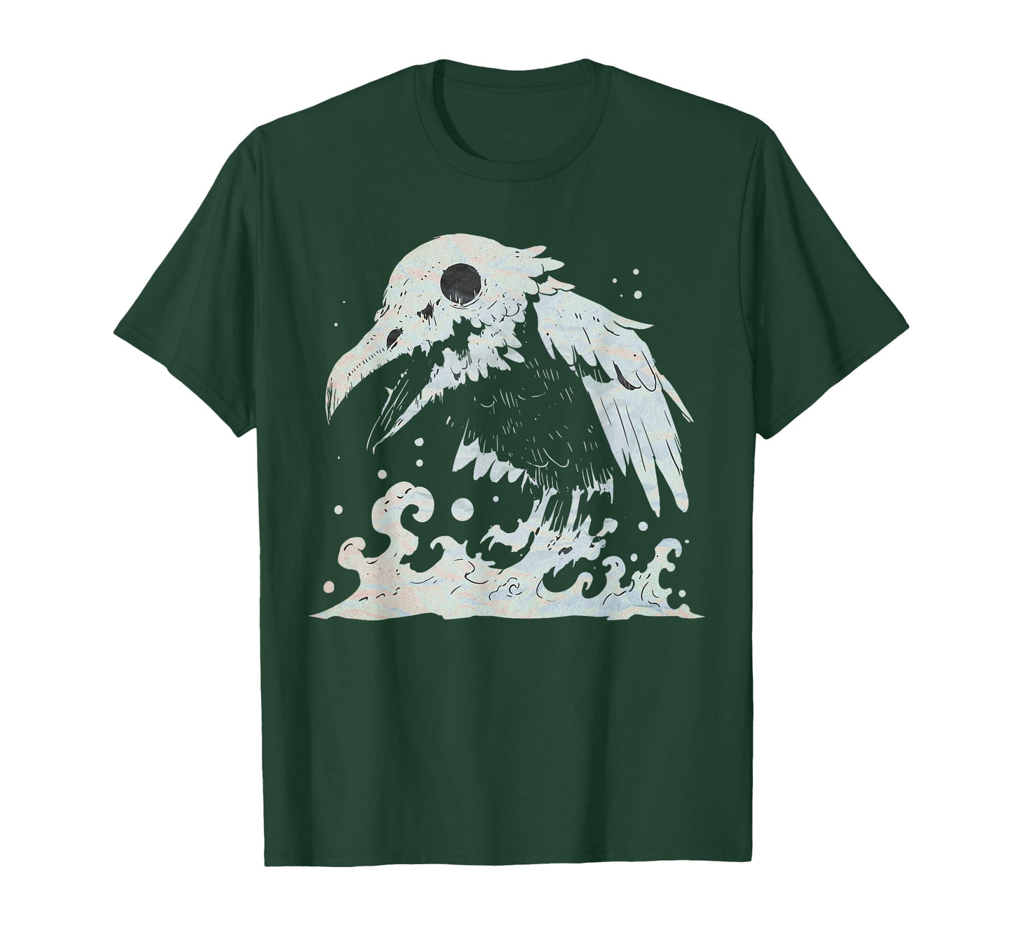 Avian Pastel Goth Bird Lover Halloween Spooky Corvid Crow T-Shirt