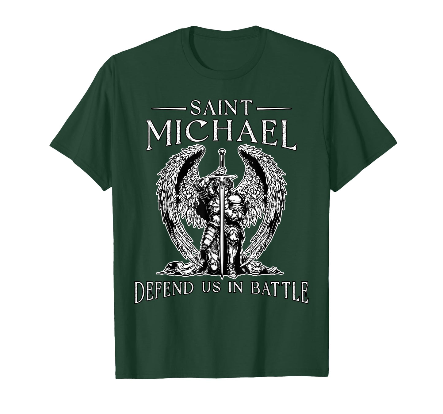 Saint Michael Prayer Defend Battle Catholic Christian Faith T-Shirt
