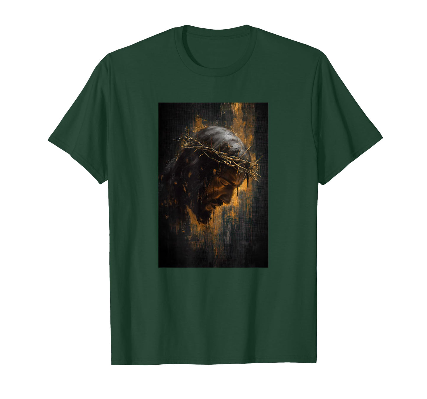 Face of Jesus Man of Sorrows Crowned in Thorns Faith T-Shirt