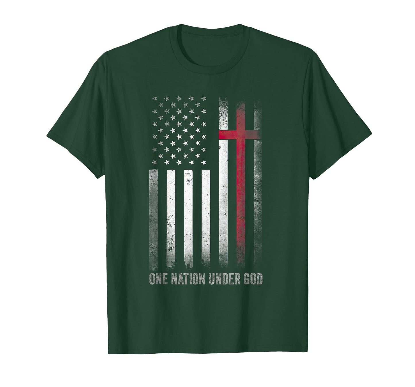 One Nation Under God Flag Patriotic Christian For Men Women T-Shirt