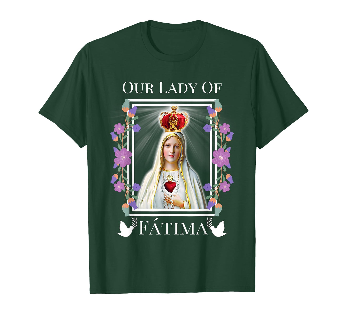 Our Lady of Fatima Immaculate Heart of Blessed Virgin Mary T-Shirt