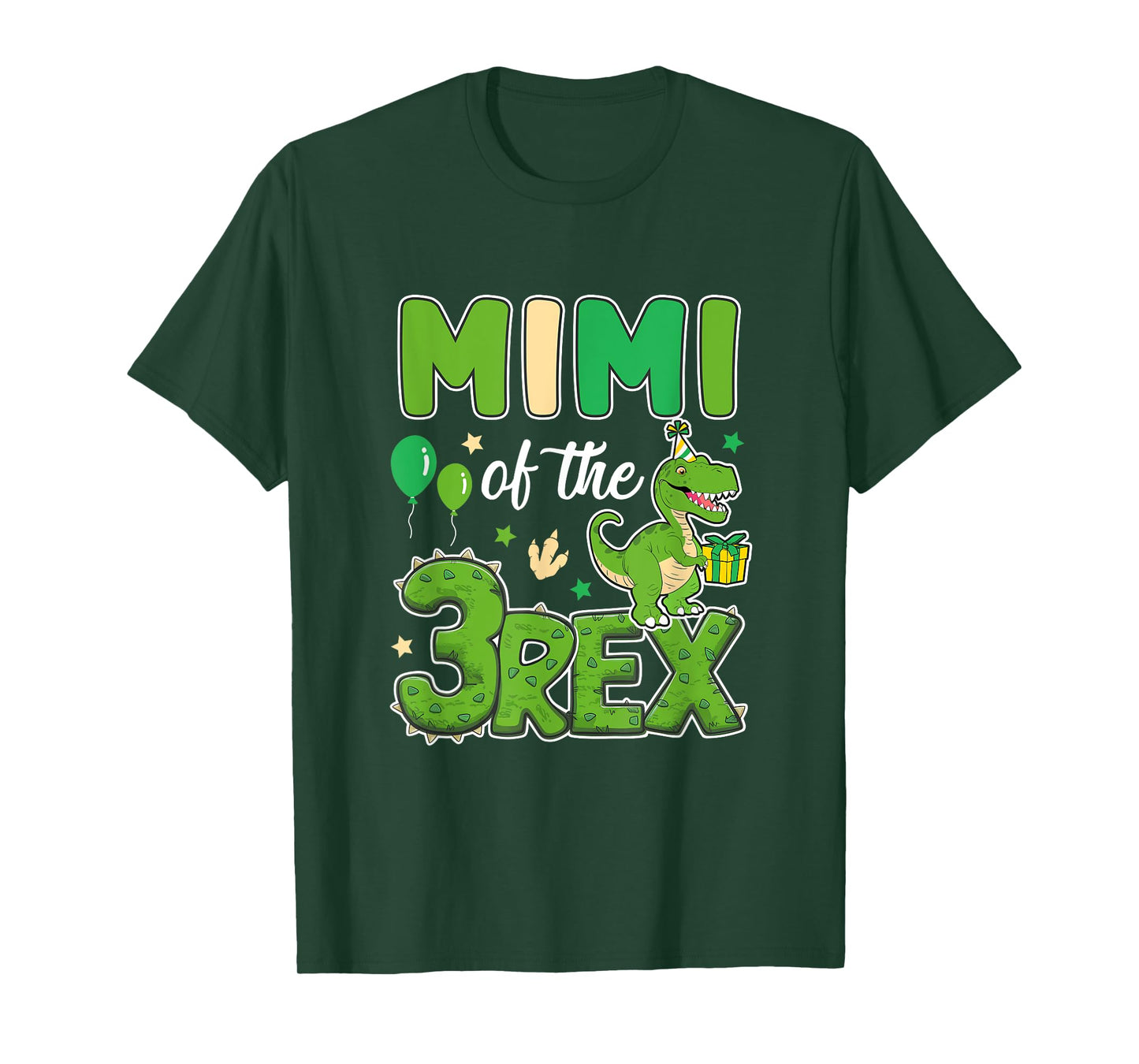 Mimi Of The Three Rex Birthday Dinosaur Family Matching T-Shirt