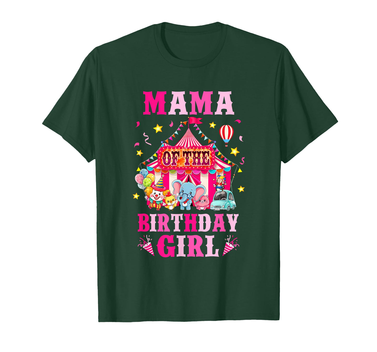 Mama Of The Birthday Girl Circus Carnival Family Party T-Shirt