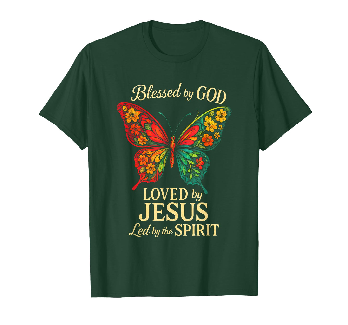 Blessed by GOD - Christian Butterfly Holy Spirit T-Shirt