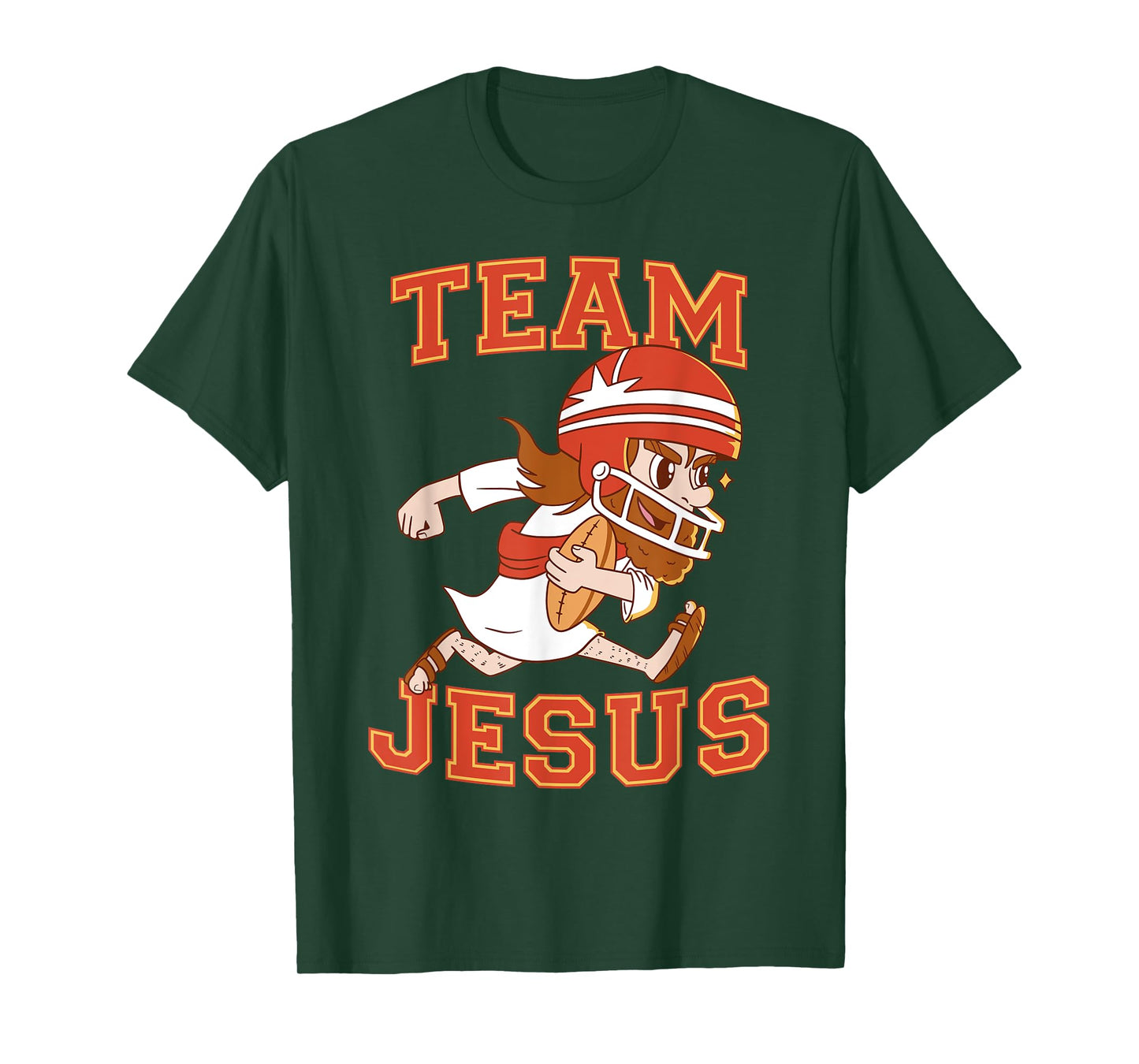 Christian Team Jesus Football Lover Faith Hope Christmas T-Shirt, Black