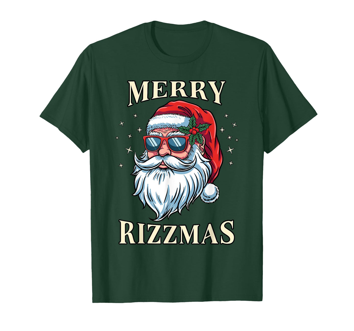 Merry Rizzmas Christmas Santa Claus Rizz Xmas Costume Funny T-Shirt