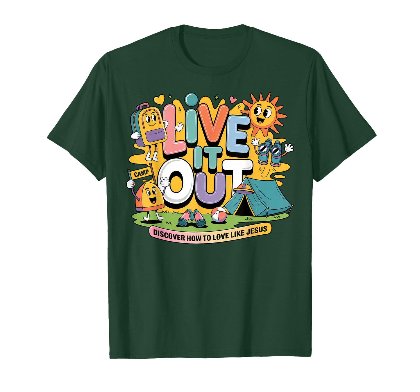 Live It Out Bible School Vbs 2025 Christian Youth Camp T-Shirt