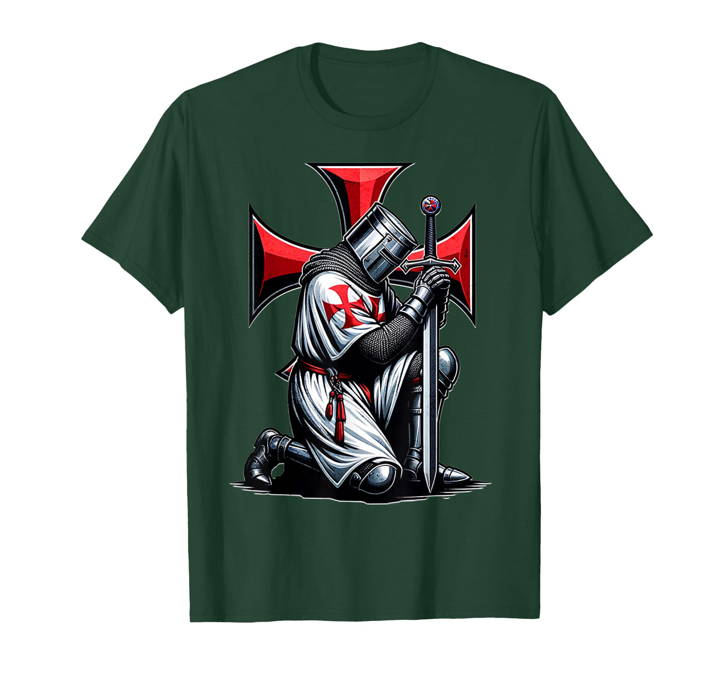 Knight Templar Cross Christian Warrior Crusader T-Shirt