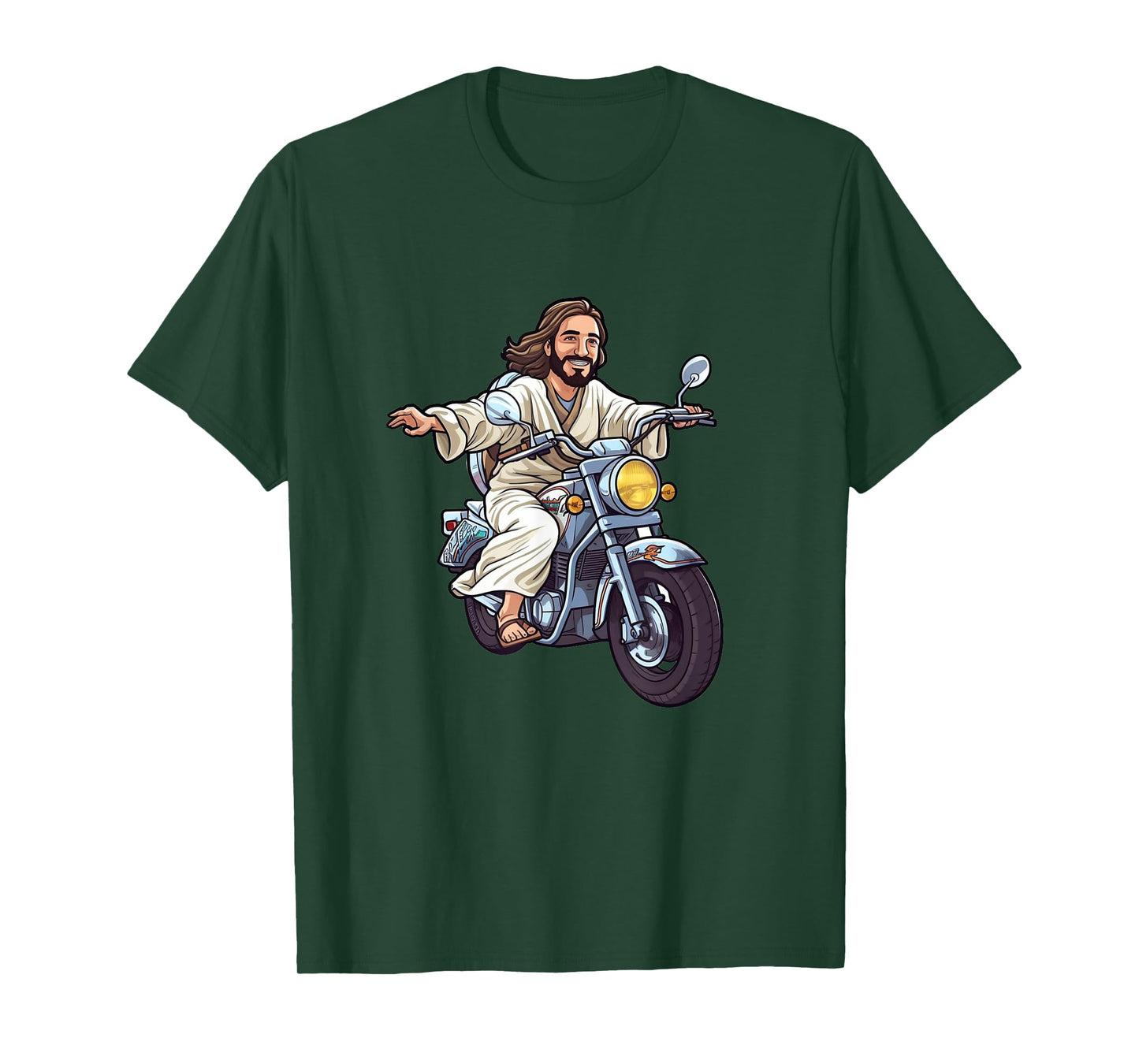 Funny Jesus Christ on a Bike God Fun Church Gift T-Shirt