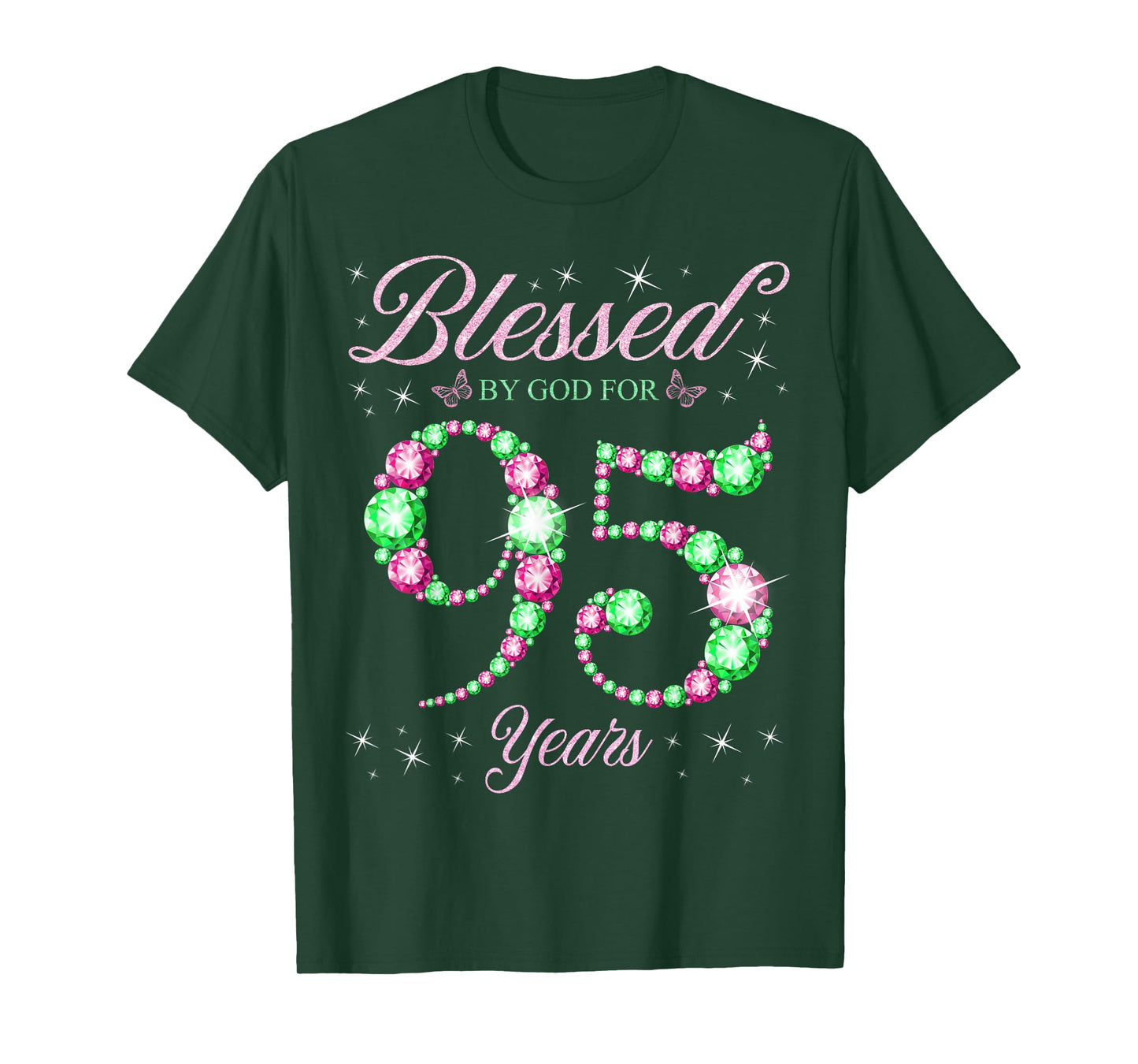 Blessed By God For 95 Years Old 95th Birthday B-Day Party T-Shirt