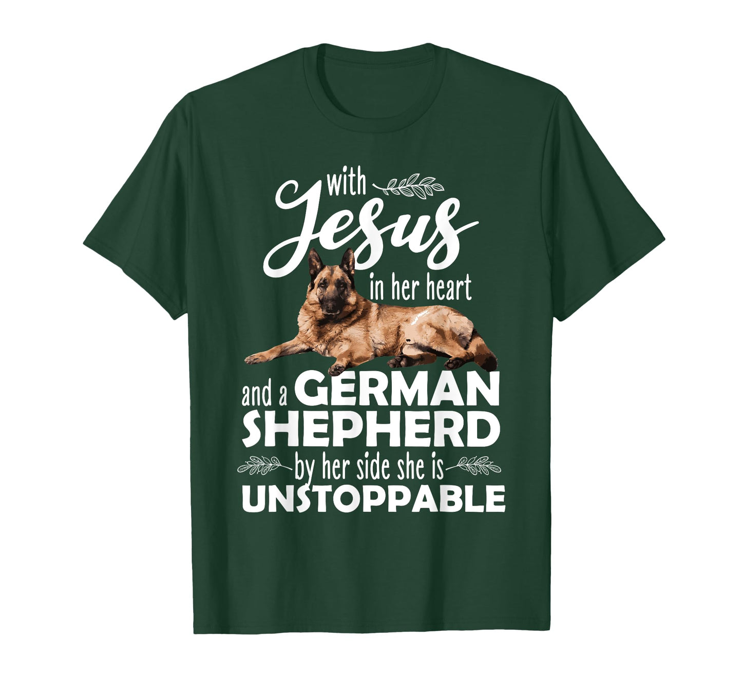 Funny German Shepherd Art For Women Girls Kids Dog Lover T-Shirt