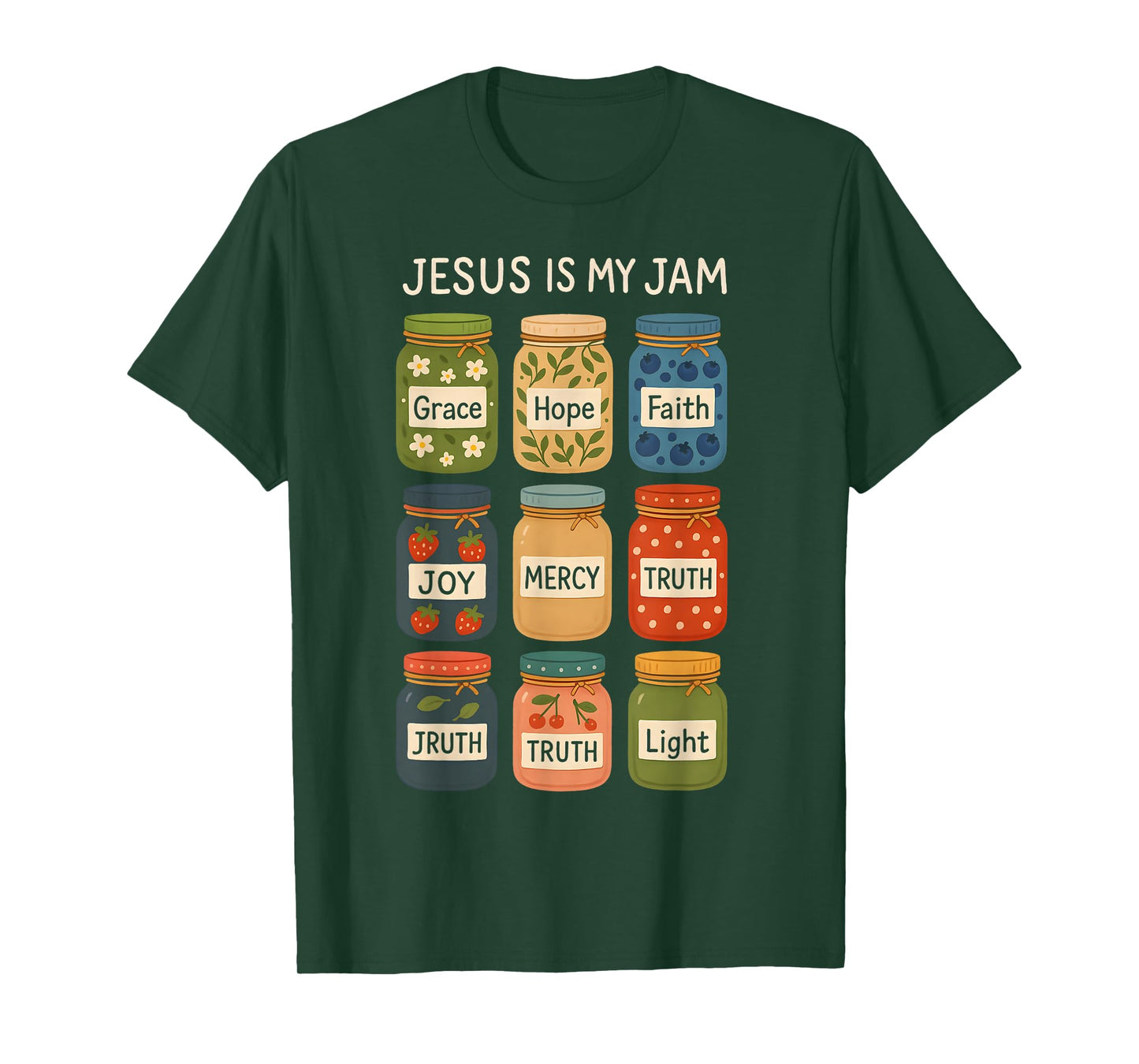Jesus Is My Jam Christian Faith Religious Bible Verse God T-Shirt