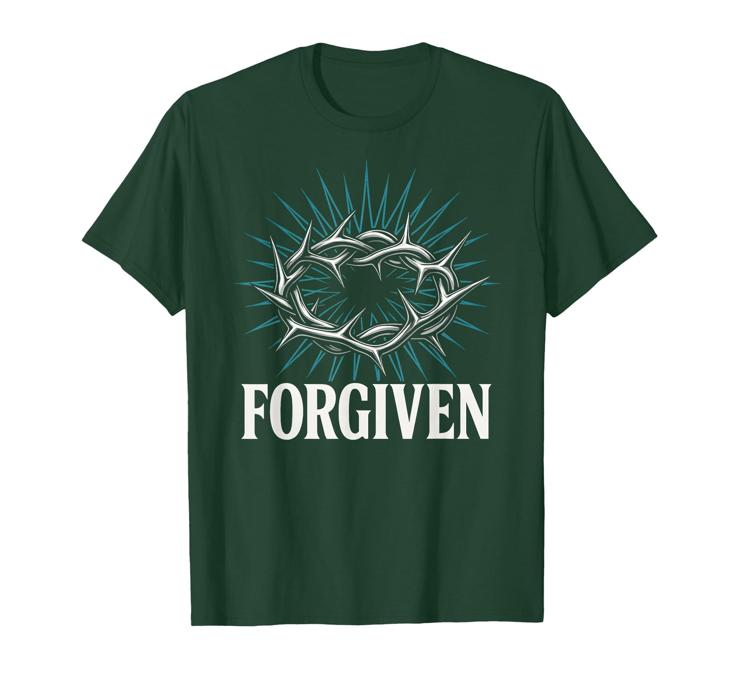 Christian Y2K Faithwave Forgiven Crown of Thorns Christcore T-Shirt