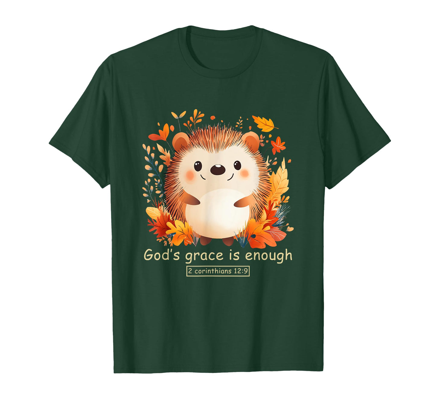 God's Grace Is Enough Hedgehog Bible Verse T-Shirt