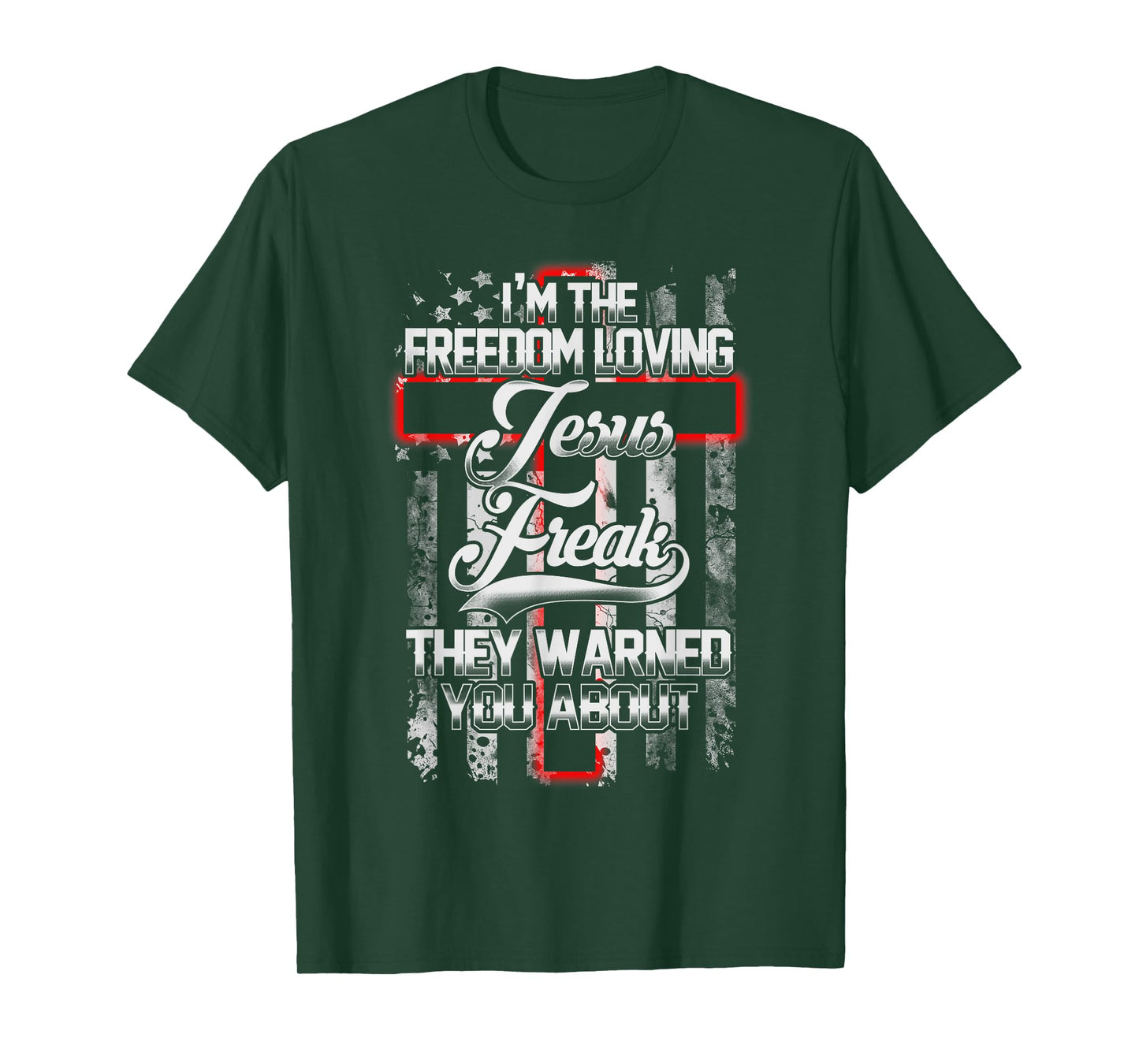 Freedom Loving American Jesus Freak Bible T-Shirt