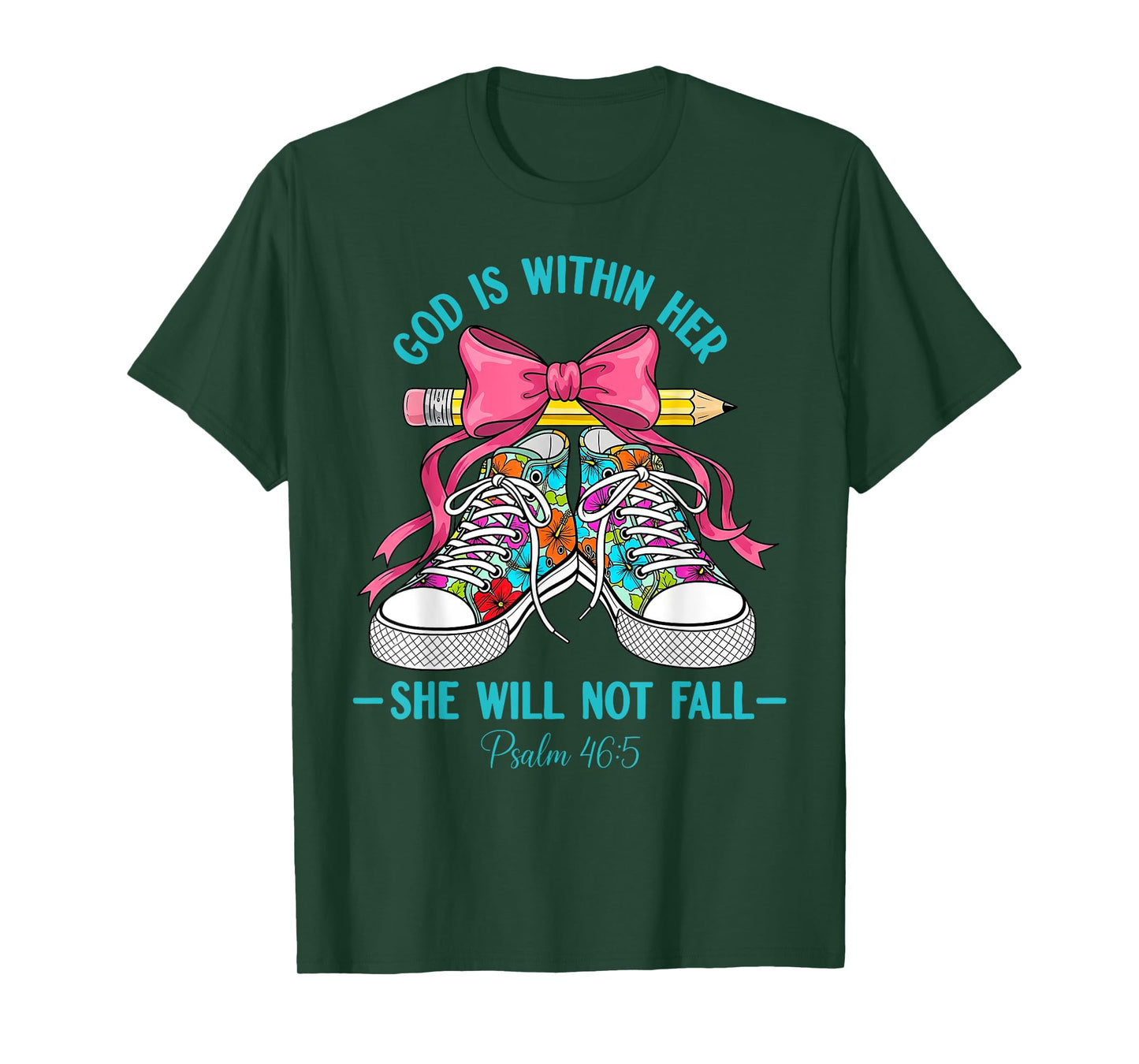 God Is Within Her She Will Not Fall Christian Back To School T-Shirt