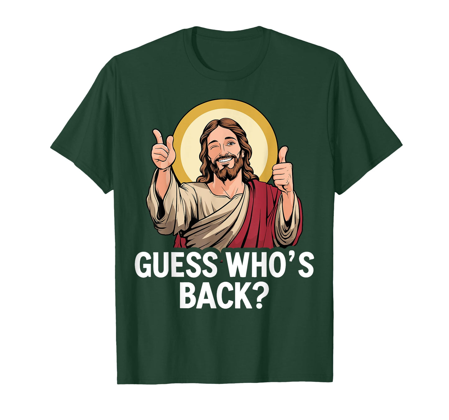 Guess whos back jesus for funny religious christian easter T-Shirt