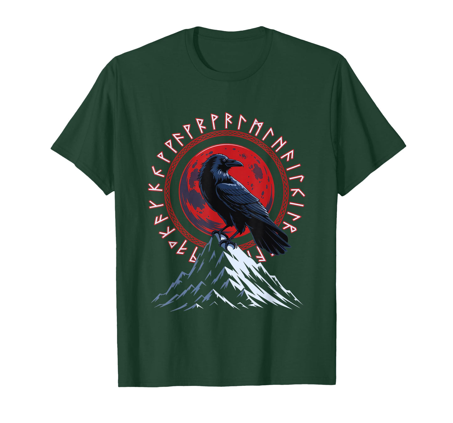 Odin Ravens Huginn & Muninn Vegvísir Vikings Myth T-Shirt