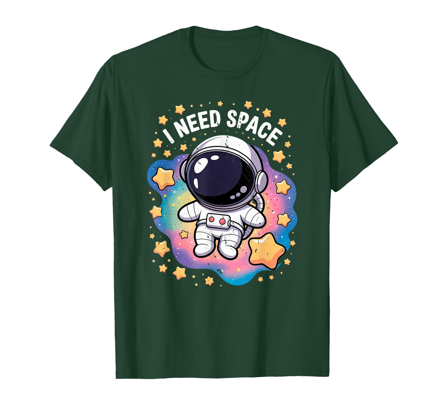 i need space cute astronaut floating with stars and planet T-Shirt