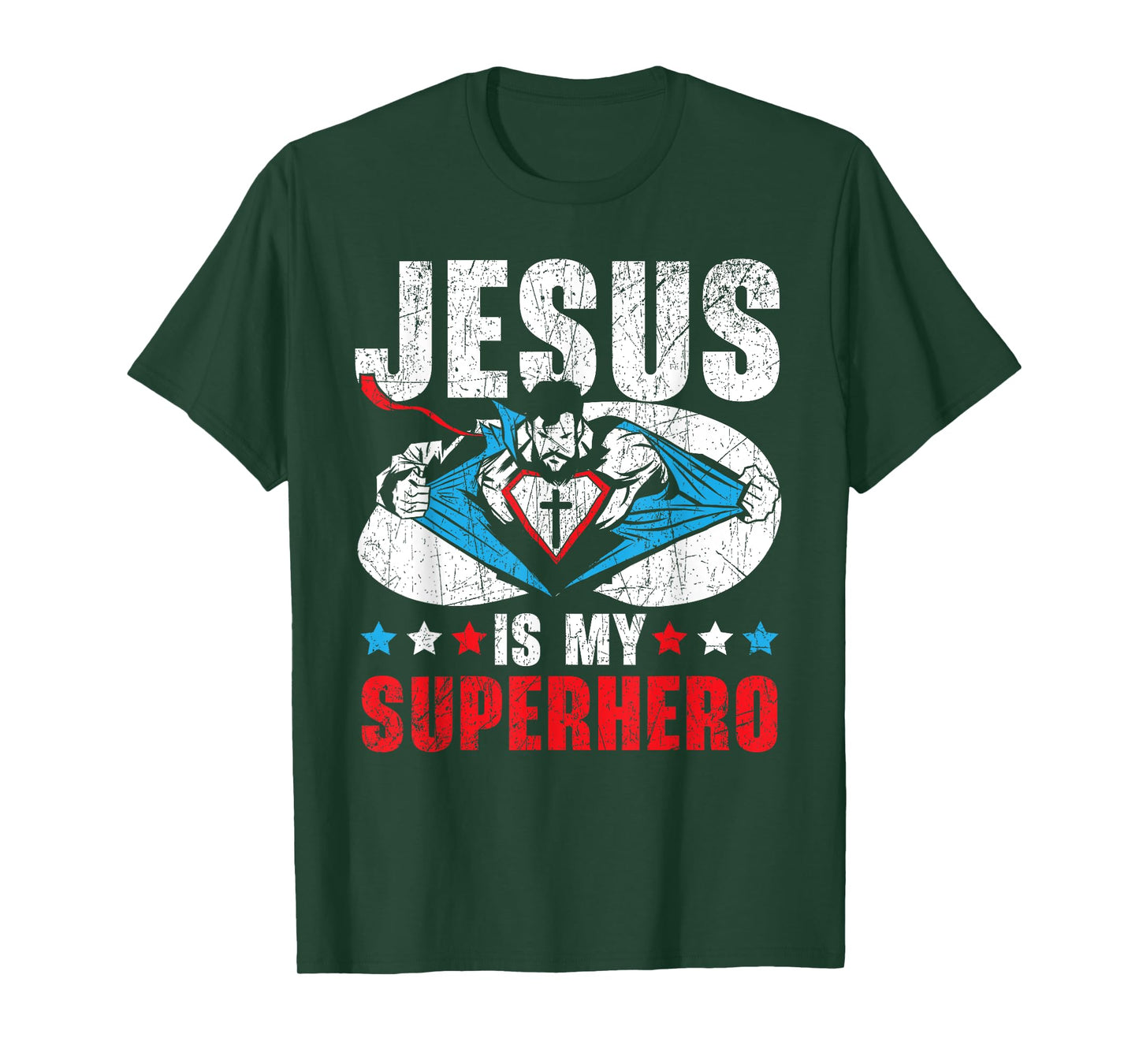 Jesus Is My Superhero Religious Pastor Christian Believer T-Shirt