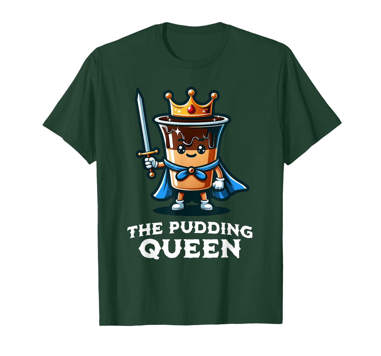 Pudding Queen Funny Pudding Lover Illustration T-Shirt