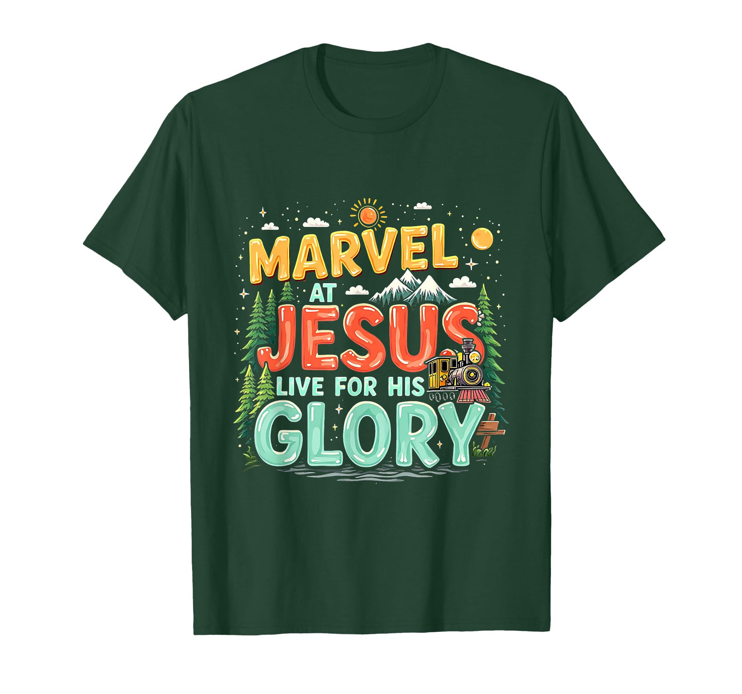 True North Christian Camp VBS 2025 His Glory Junction Train T-Shirt