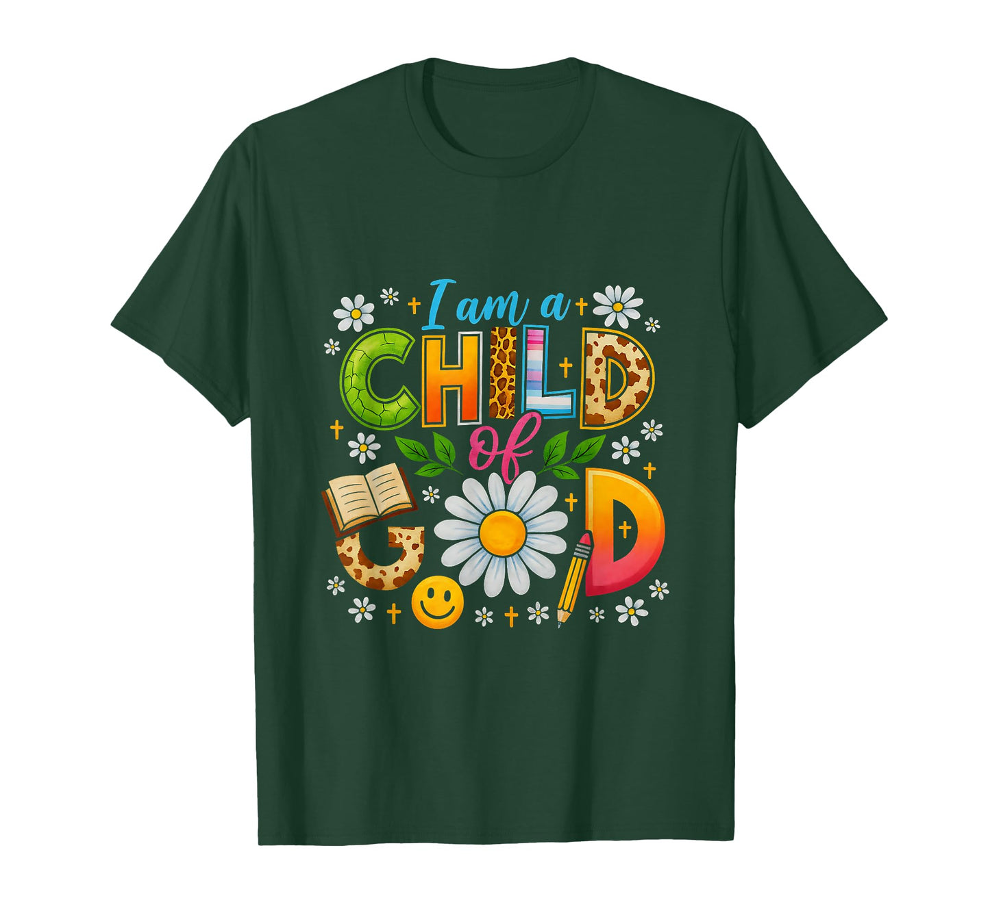 Faith Kids I Am A Child Of God Christian Retro Jesus T-Shirt