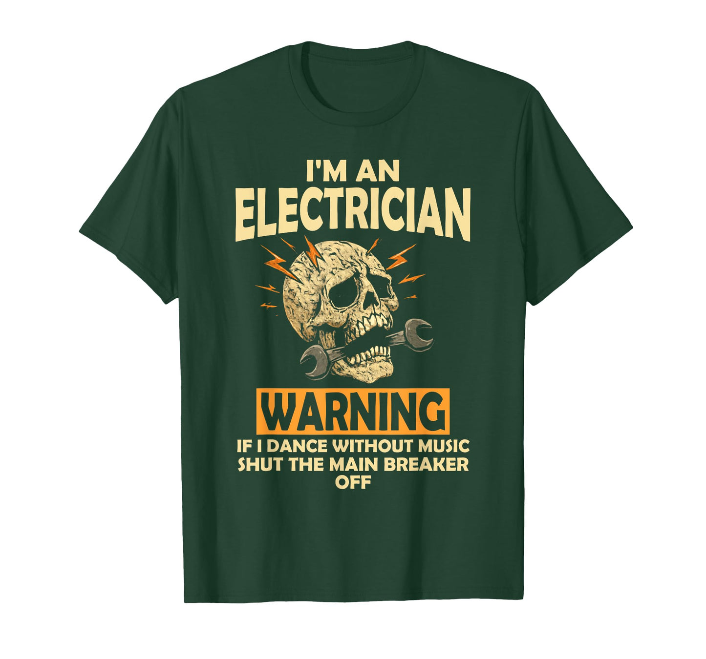 warning i'm an electrician skull high voltag for electrician T-Shirt