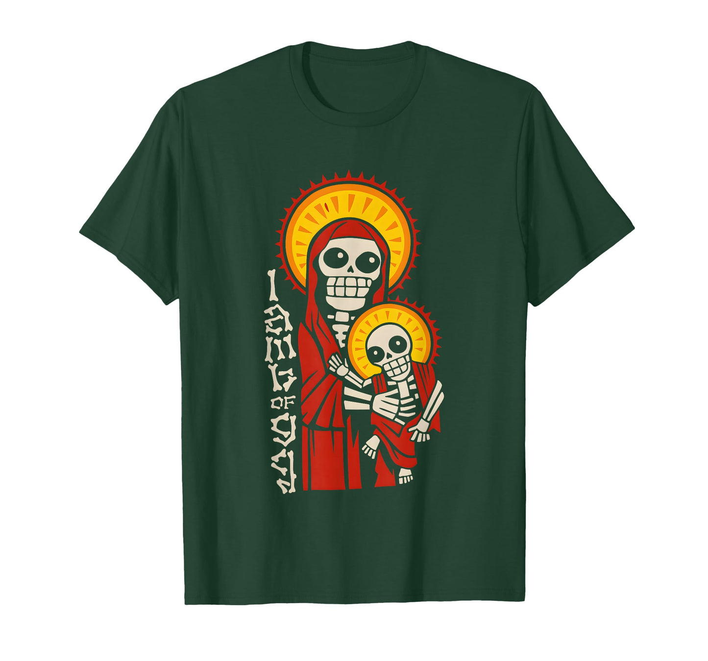 I Am The Lamb of God Skeleton Mother and Child T-Shirt
