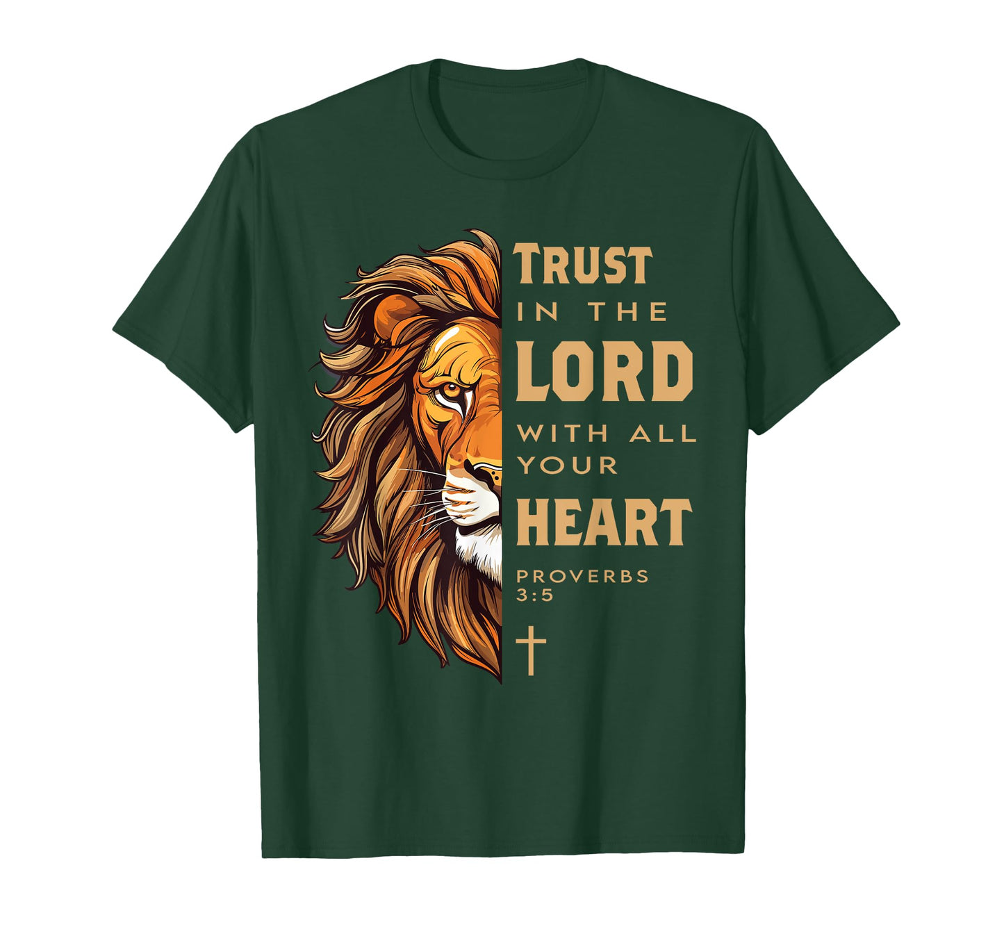 Trust in the Lord Proverbs Lion Christian Bible Verse T-Shirt