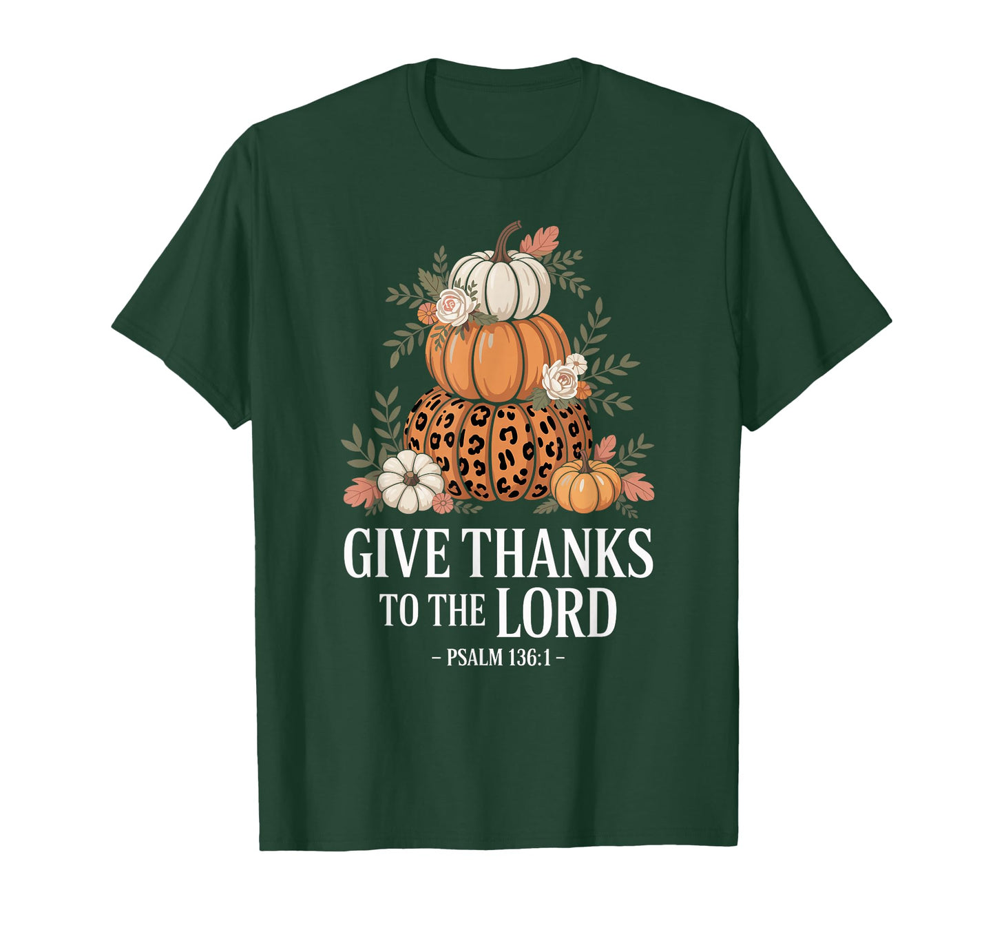 Fall Thanksgiving Pumpkin, Autumn Harvest Bible Verse T-Shirt