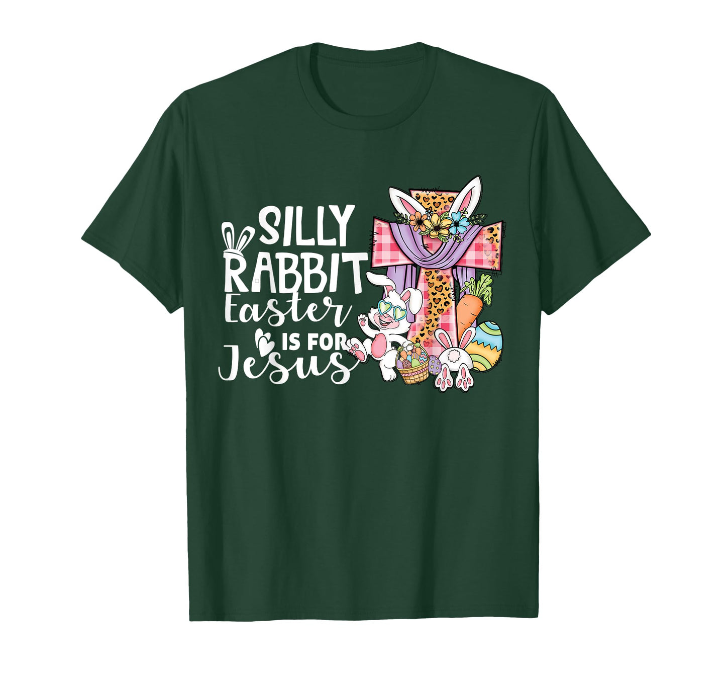 Silly Rabbit Easter Is For Jesus Leopard Jesus Easter T-Shirt