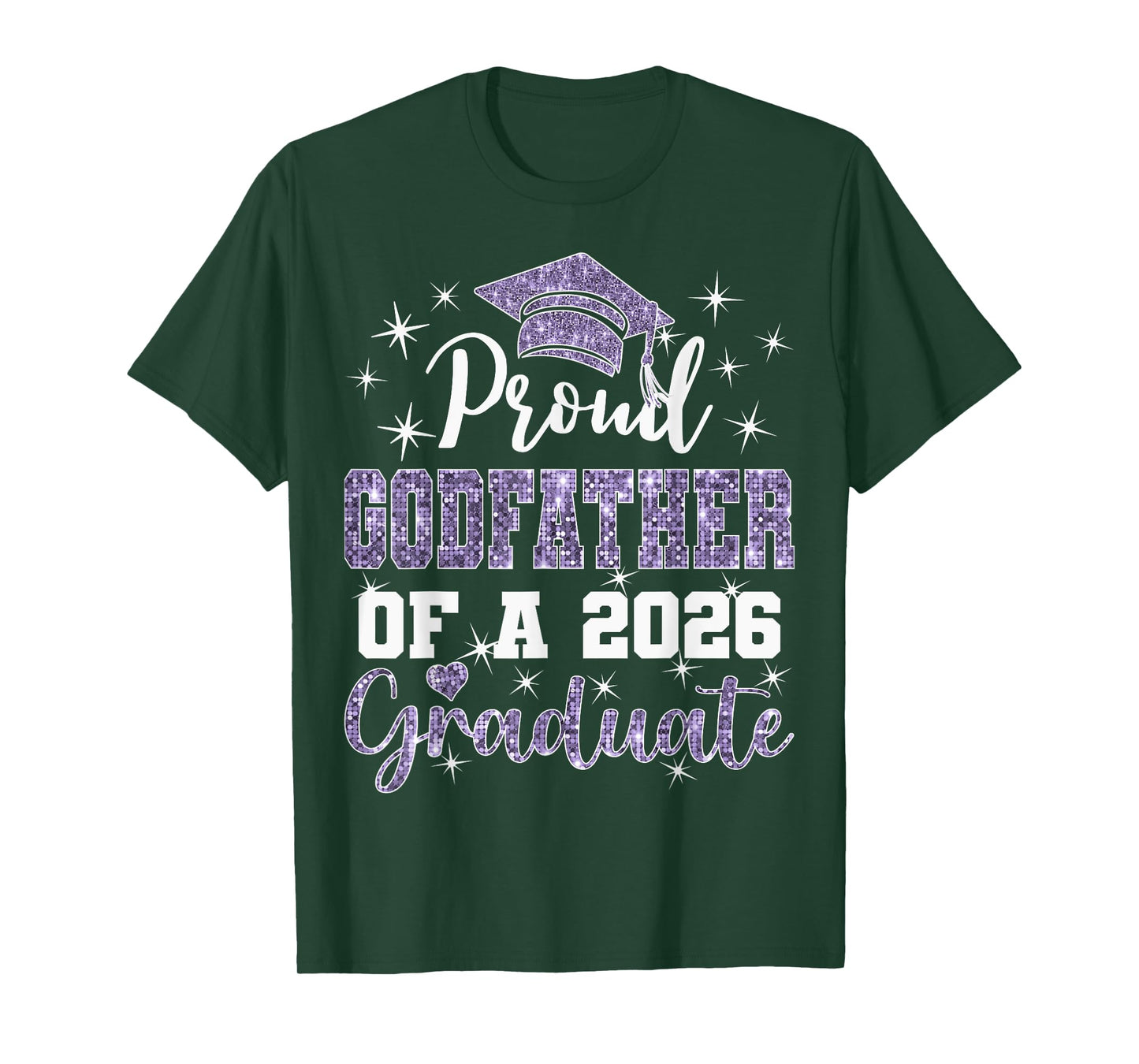Super Proud Godfather of 2026 Graduate Graduation Family T-Shirt