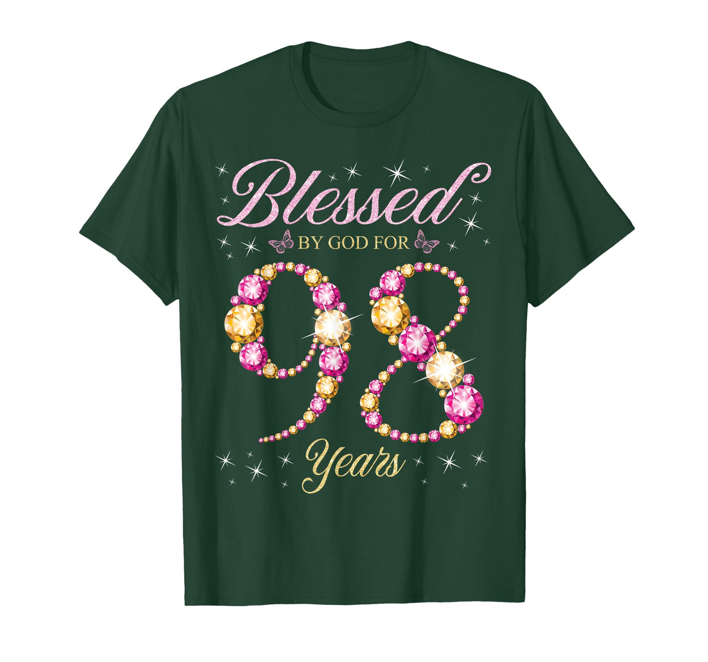 Blessed By God For 98 Years Old 98th Birthday Party T-Shirt