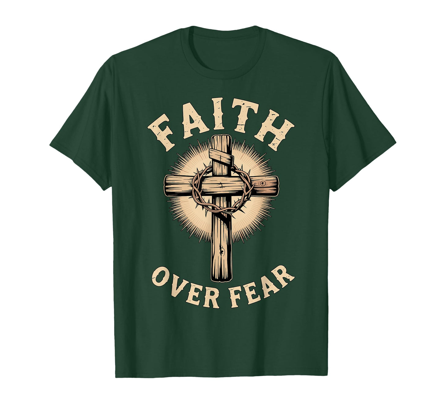 Faith Over Fear Christian Cross T-Shirt