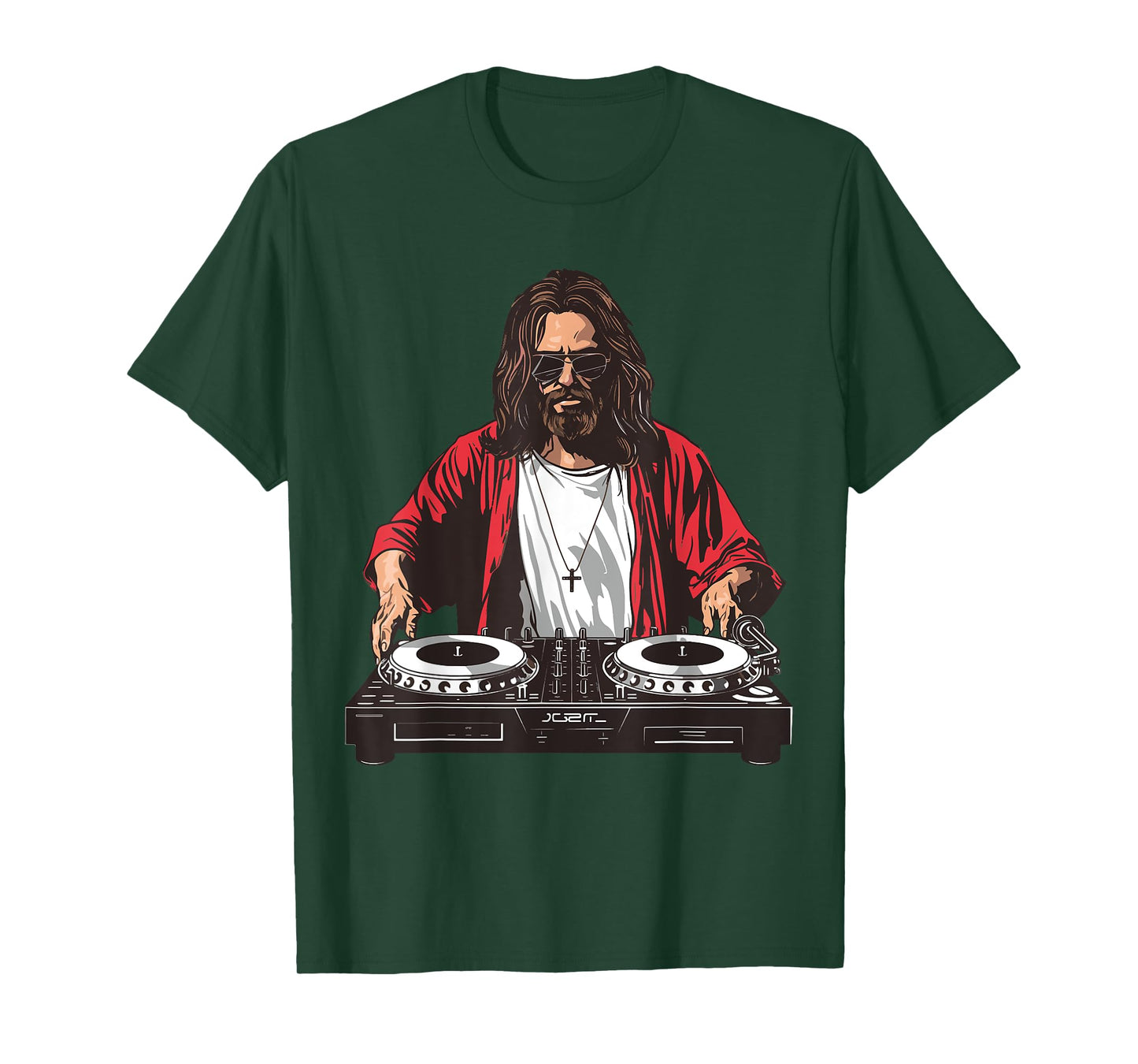 Jesus DJ Beat Maker Electronic Music Techno Music Christian T-Shirt