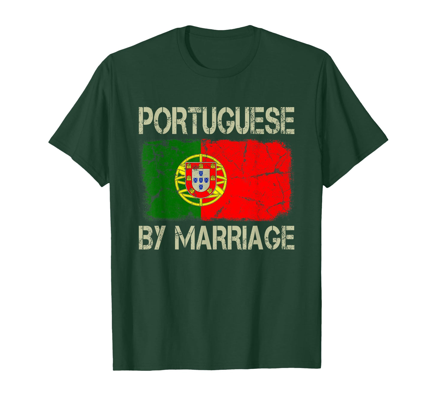 Portuguese By Marriage Portugal Flag Funny Husband Wife T-Shirt