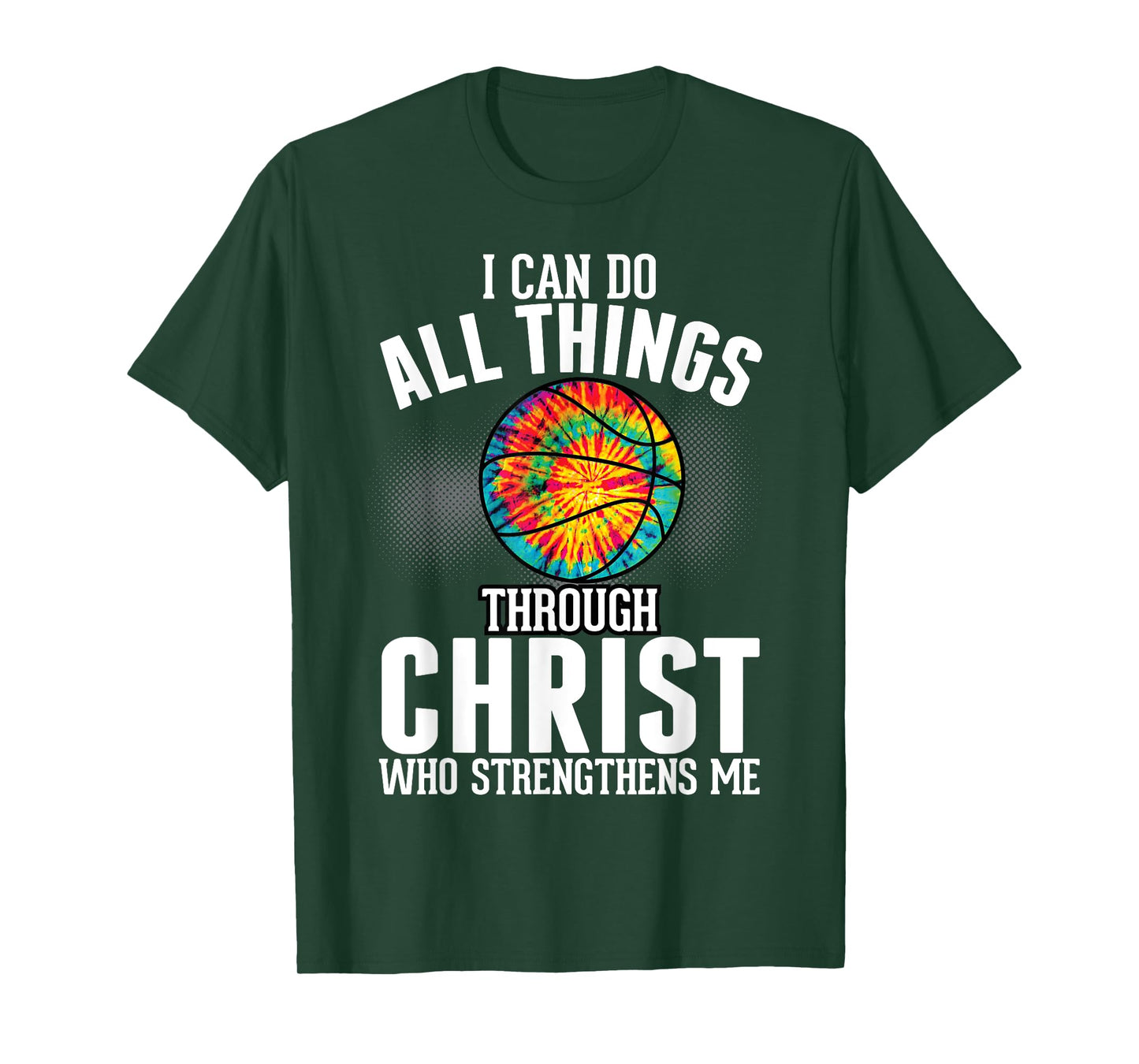 Christian Basketball Fun Men Boys Kids Religious Bible Verse T-Shirt