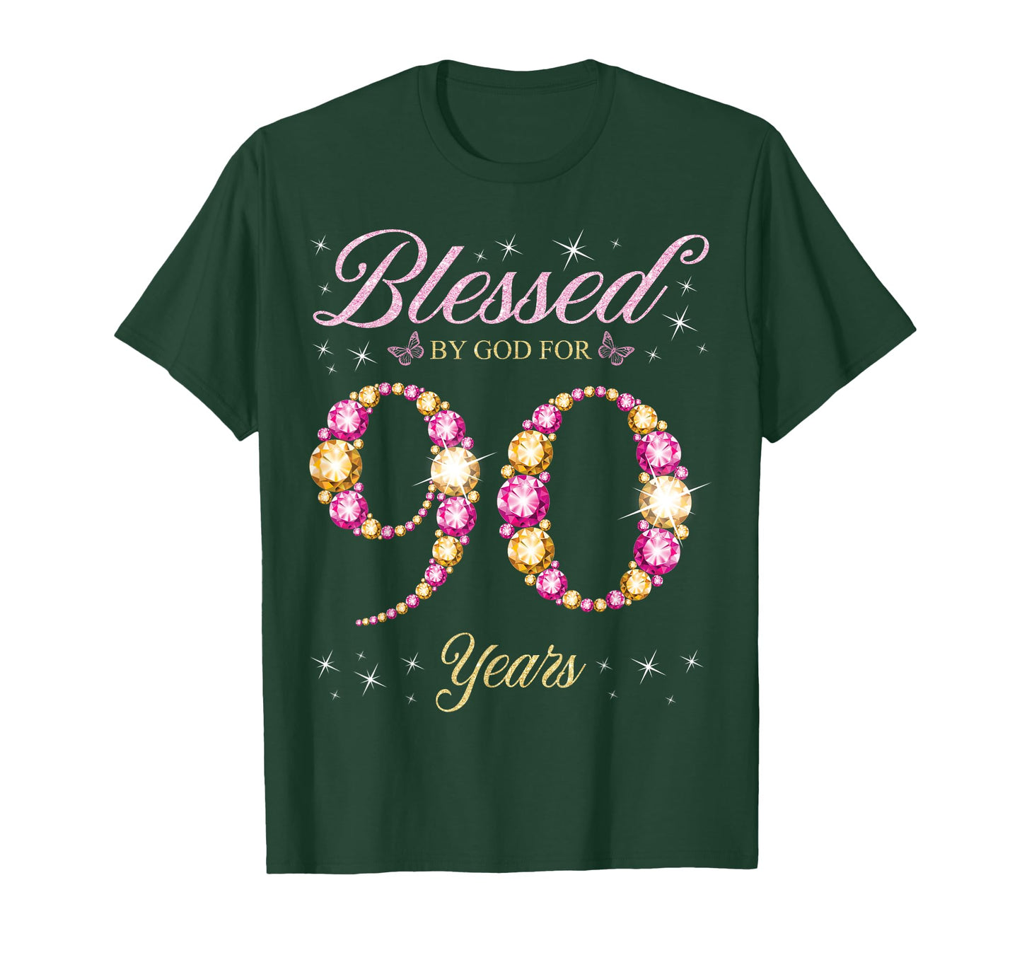 Blessed By God For 90 Years Old 90th Birthday Party T-Shirt