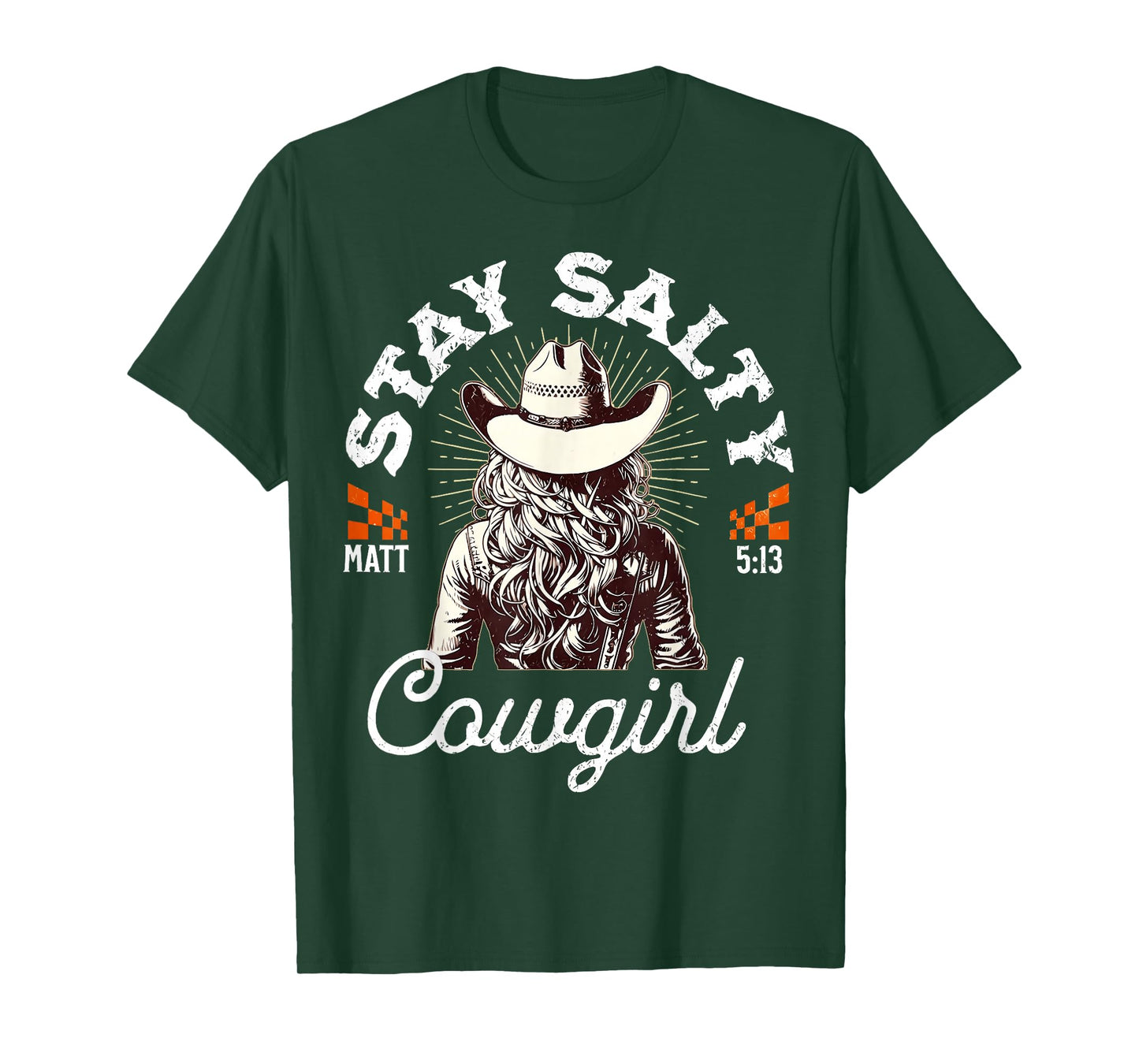 Matthew 5:13 Cowgirl Salty Christian Western Girl Country T-Shirt