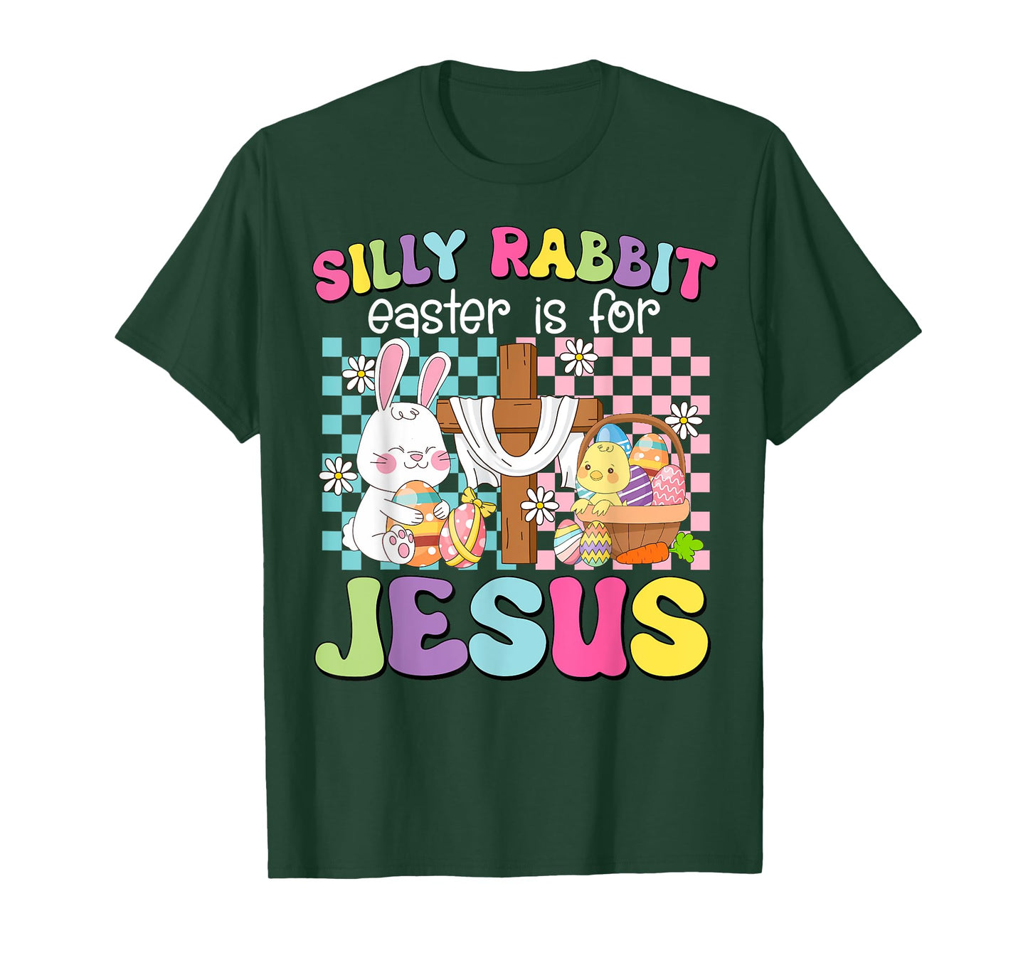 Silly Rabbit Easter Is For Jesus Funny Bunny Christian Kids T-Shirt