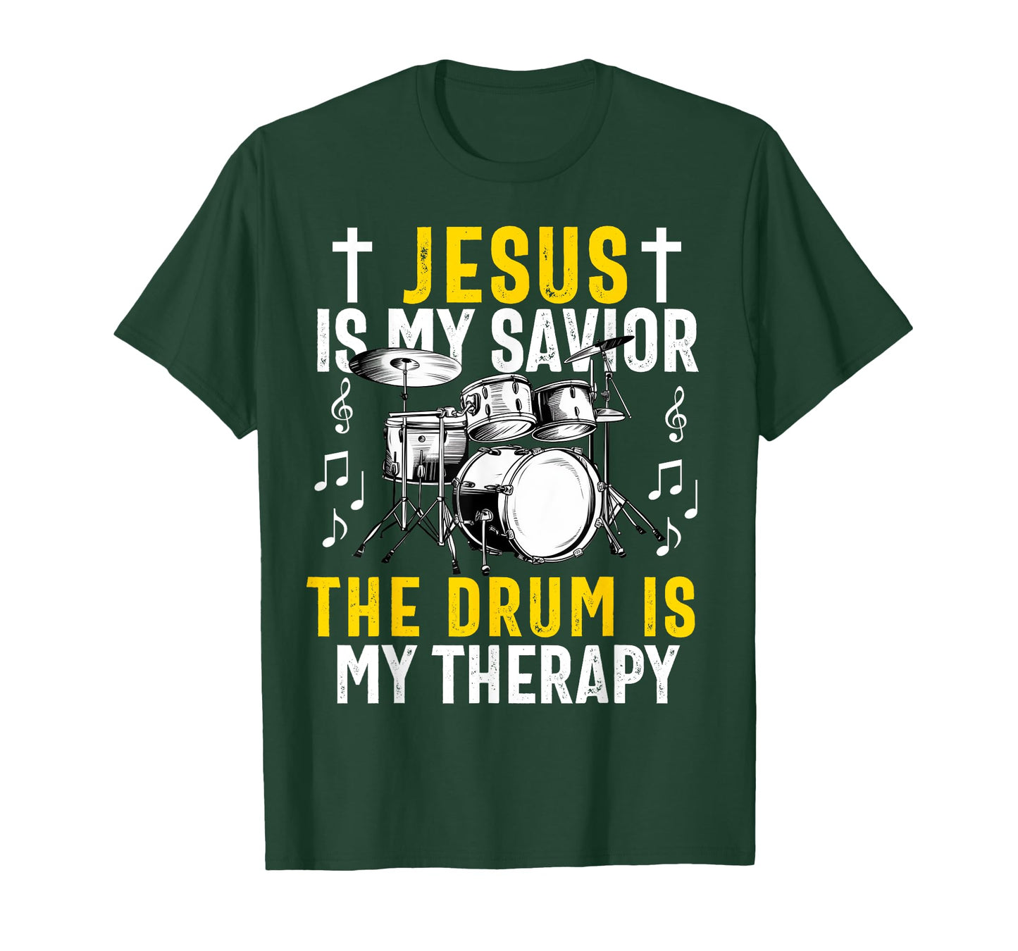 Christian Drummer Drum Player Stick Men Jesus Worship Music T-Shirt