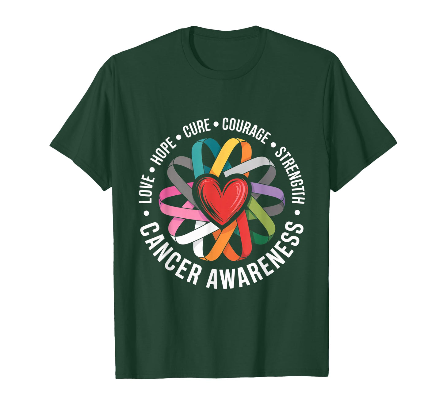 Cancer Awareness Multicolor Ribbon for Cancer Awareness T-Shirt