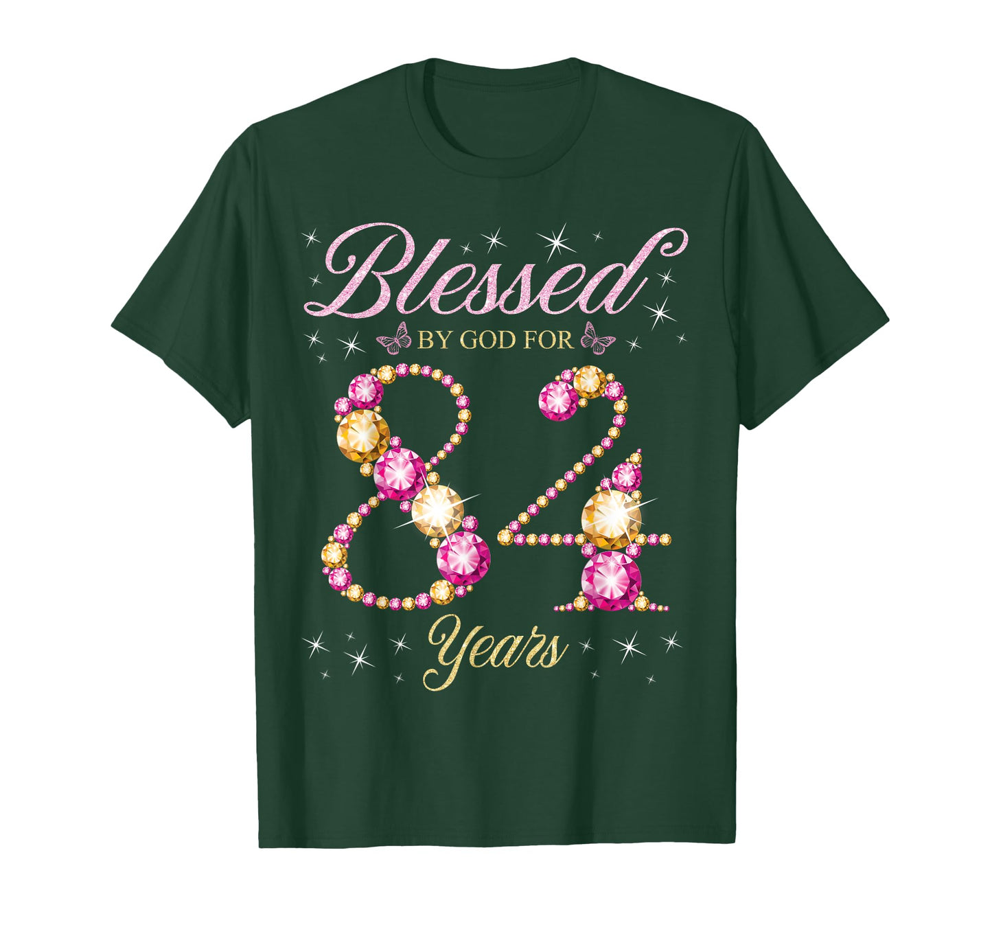 Blessed By God For 84 Years Old 84th Birthday Party T-Shirt