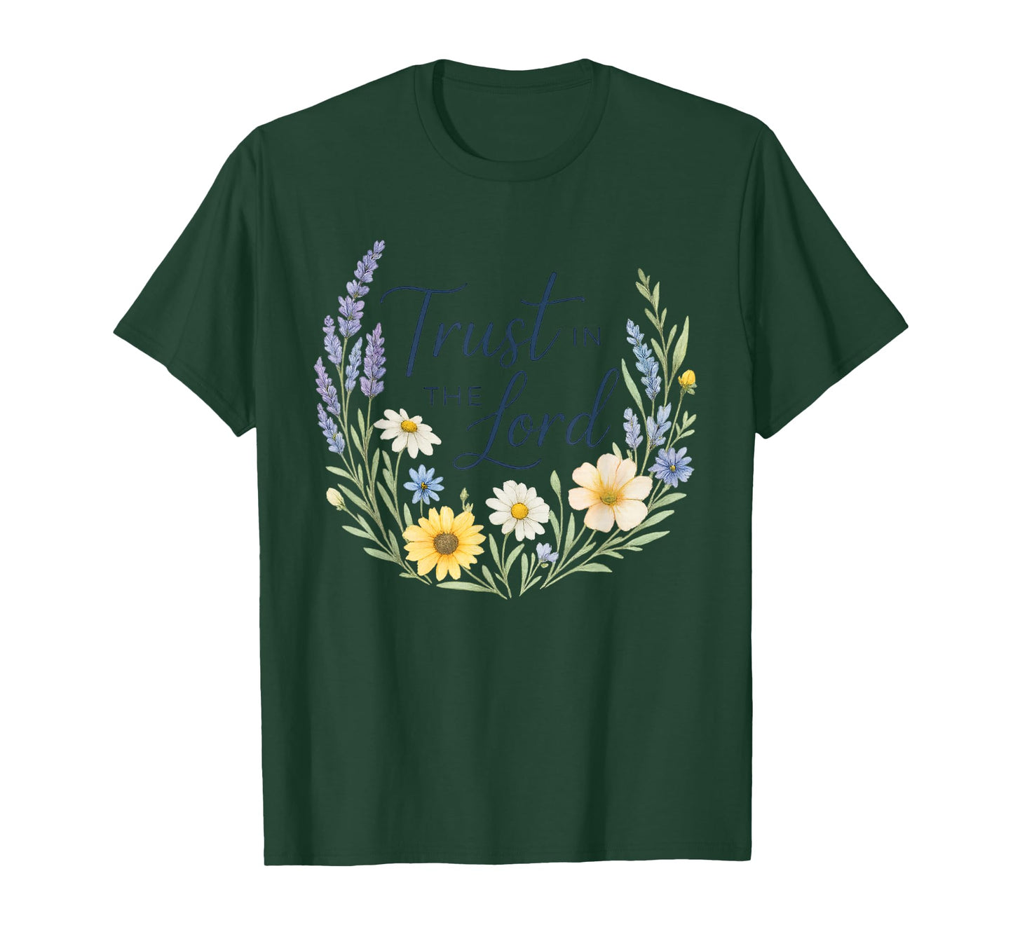 Trust in The Lord Wildflower Christian Faith T-Shirt