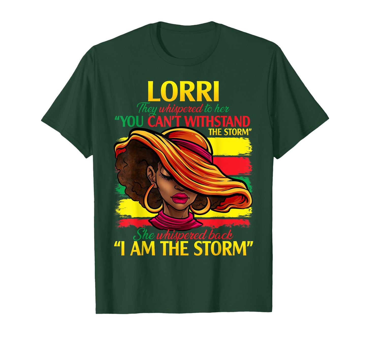 LORRI First Name Family Surname Black History Month T-Shirt