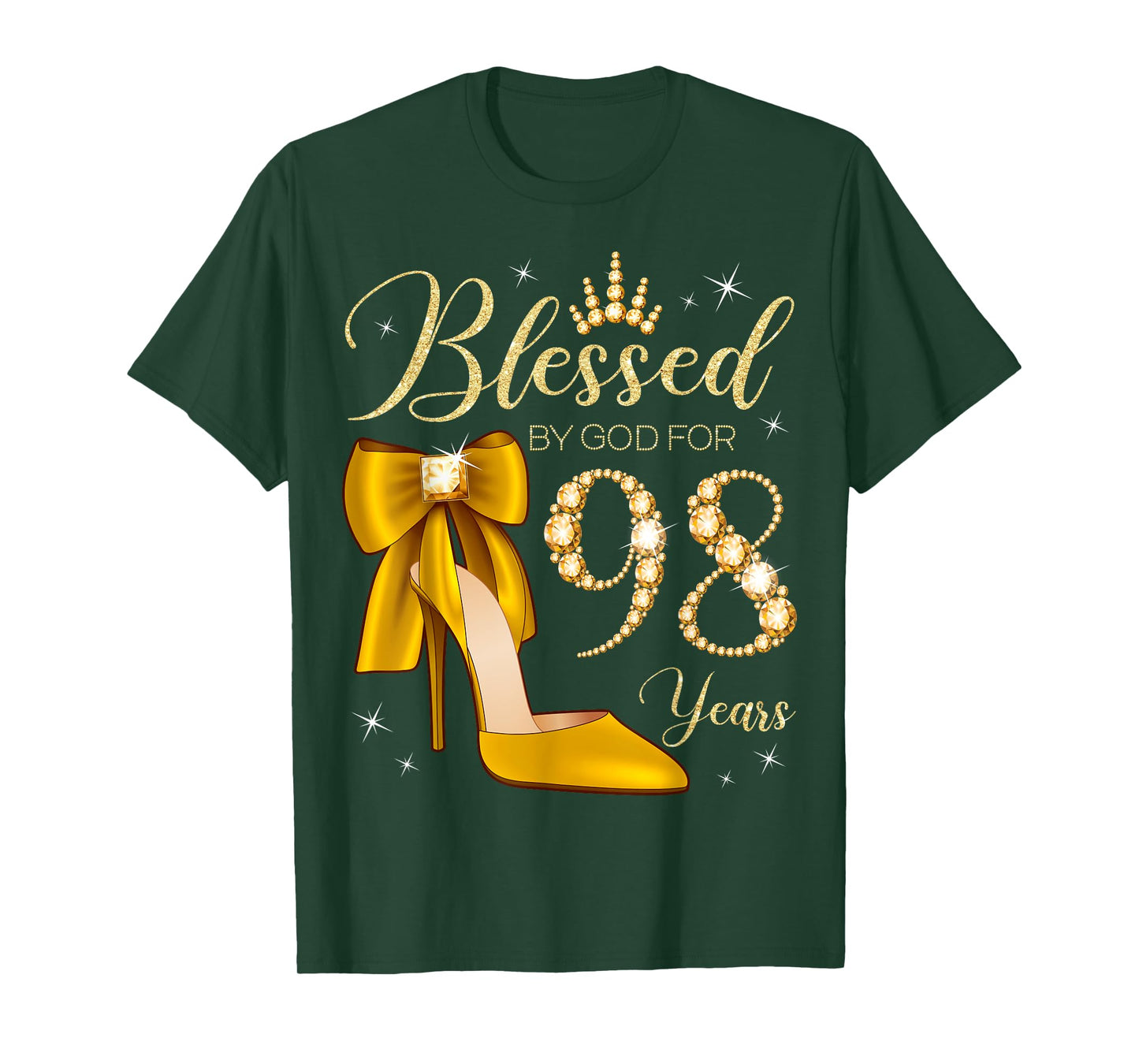 Blessed By God For 98 Years Old 98th Birthday Woman Queen T-Shirt